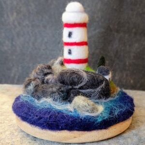 Handcrafted Felt Lighthouse Decor